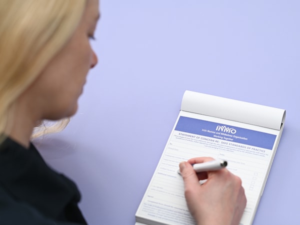 nurse completing statement of concern form